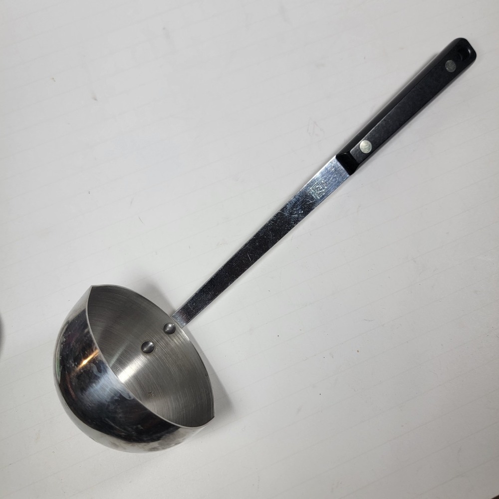 Vtg ECKO Soup Broth Ladle Stainless Vanadium Long Handle ~11.75" USA Nice